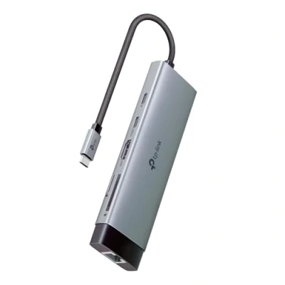 Afbeelding van TP Link UH9120C USB C hub PD100W, 4K 60Hz HDMI, 1xUSB C, 3xUSB A, Gigabit Ethernet, SD en microSD kaarten, compatibel met MacOS, Windows, Linux, iPad OS, iOS, Android, ChromeOS, Nintendo