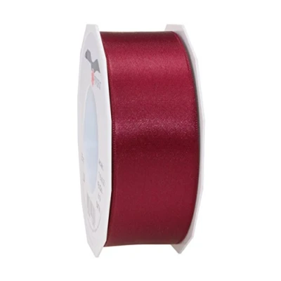 Afbeelding van Präsent cadeaulint van polyester, 25 meter, 40 mm, bordeauxrood
