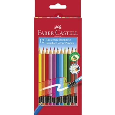 Afbeelding van Faber Castell Fc 116612 Kleurpotlood Uitgumbaar Etui 12 Stuks