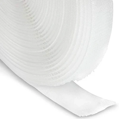 Afbeelding van FrogJim haakband voor het naaien wit, 20mm breedte, 5m rol band alleen haak niet klevend KRNWH5