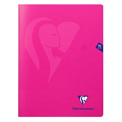Afbeelding van Clairefontaine &#039;Mimesys&#039; notitieboek, A4+, vierkant, 96 pagina&#039;s, roze