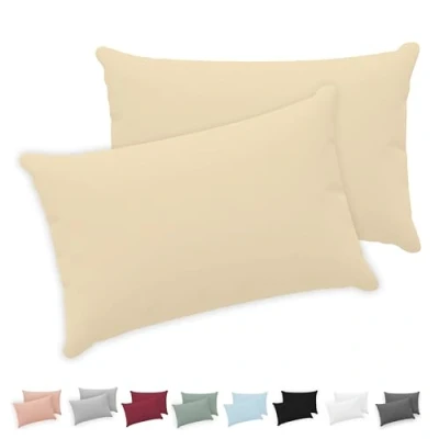 Afbeelding van Twinzen® Kussensloop, 50 x 70 cm, 100% jersey katoen, 150 g/m², kussensloop met ritssluiting, Oeko Tex gecertificeerd, 2 stuks