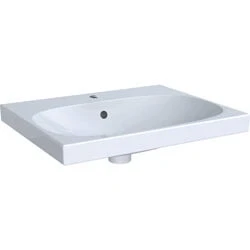 Afbeelding van Geberit Acanto meubelwastafel wit (60 x 48,2 cm) 1 kraangat, met