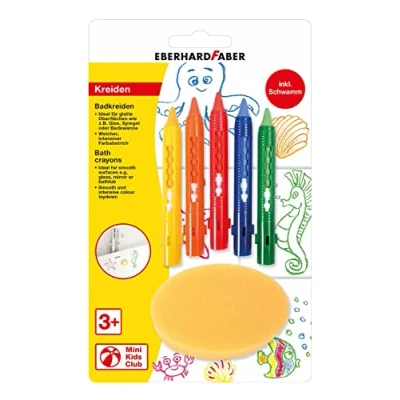 Afbeelding van Eberhard Faber Ef 524105 Badkrijtjes Met Spons 5 Stuks