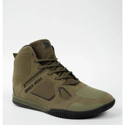 Afbeelding van Gorilla Wear TROY Sneakers hoog, Heren, Maat: 45, Dark green Veloursleer