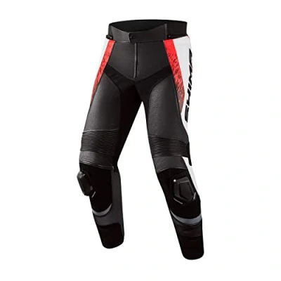 Afbeelding van SHIMA STR 2.0 Zwart Wit Rood Leren Motorbroek Maat 54 Broek