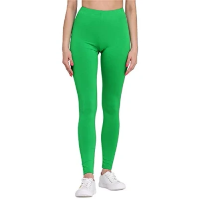 Afbeelding van Bellivalini BLV BLV50 155 LE Dames Leggings Sport Vrijetijdsbroek Lang Katoen Sporbroek Yogabroek Groen L