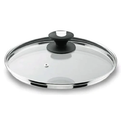 Image de Couvercle en Verre bord inox 32 cm Lacor Transparent