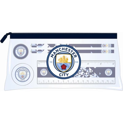 Afbeelding van Manchester City Etui set liniaal 2 potloden gum puntenslijper