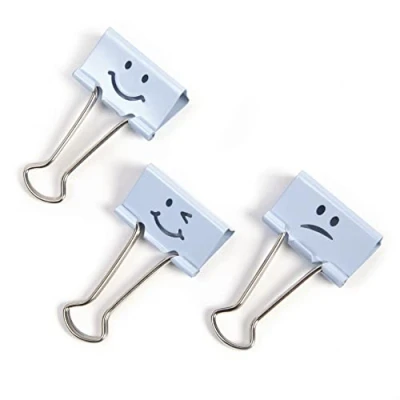 Afbeelding van Rapesco 1350 dubbele cliptangen, 19 mm, pastelblauw, 20 stuks