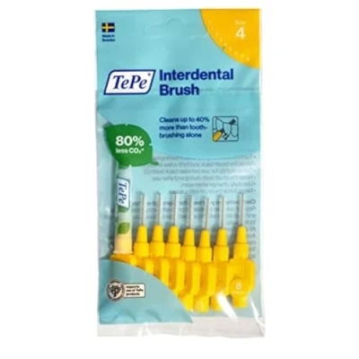 Afbeelding van TePe Interdentale Ragers Original 0,7 mm Geel blister à 8 stuks
