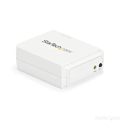 Image de StarTech.com serveur d&#039;impression USB 2.0 sans fil N avec port Ethernet 10/100 Mb/s 802.11 b/g/n