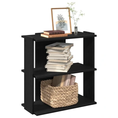 Afbeelding van vidaXL Boekenkast 3 laags 60x30x80 cm bewerkt hout zwart