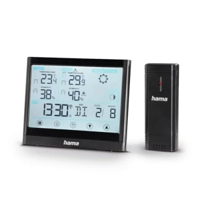 Afbeelding van Hama Weerstation &quot;Full Touch&quot;, zwart