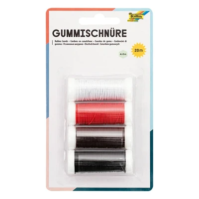 Image de Folia fil élastique rouleau de 5 mètres (4 pièces) couleurs différentes