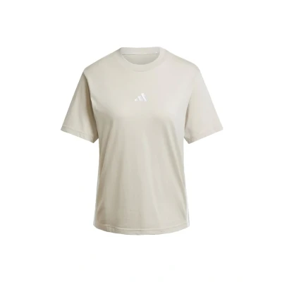 Afbeelding van adidas Sportswear Essentials 3 Stripes Katoenen T shirt Dames Beige M