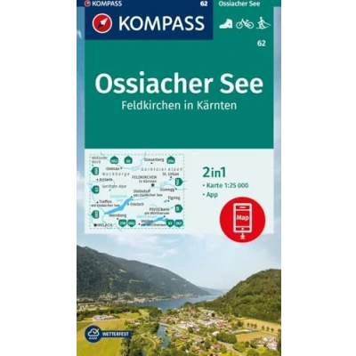 Afbeelding van KOMPASS Wanderkarte 62 Ossiacher See, Feldkirchen in Kärnten 1:25.000