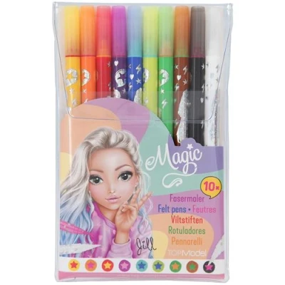 Image de Dessin et coloriage enfant Top Model 10 Feutres Magic