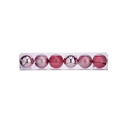 Afbeelding van Set kerstballen Roze Plastic Ø 8 cm (24 Stuks)