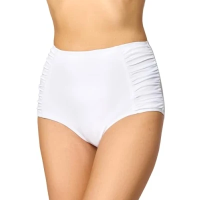 Afbeelding van Merry Style Dames Zwembroek Bikinibroekje Elastische tailleband Polyamide &amp; Elastaan Wit (0016) 38 MS MS10 119 SL