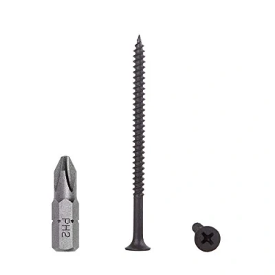 Afbeelding van 150 stuks zwarte fosfaatstalen gipsplaatschroeven 4,2 x 70 mm, kruiskopkop, fijne schroefdraad, gipsplaatbevestigingen (150, mm)