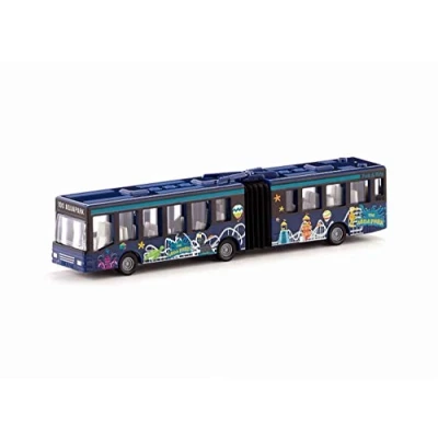 Afbeelding van Siku 1617 Harmonikabus 1:87 Miniatuur Personenvervoer Rood/Zwart Metaal Voor Kinderen vanaf 3 jaar 16 x 2,8 3,4 cm Speelgoed