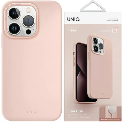 Afbeelding van Uniq Lino Hue hoesje voor iPhone 14 Pro Max Magclick Charging roze