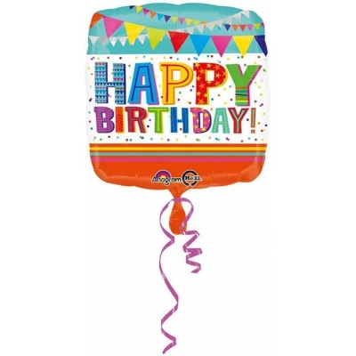 Afbeelding van Anagram Folie Ballon Happy Birthday 43X43 Cm