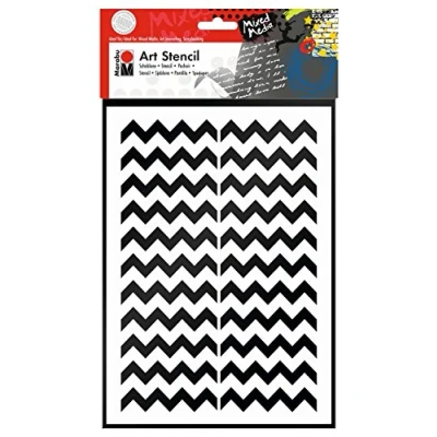 Afbeelding van Marabu 02850001 sjabloon A4 visgraatpatroon