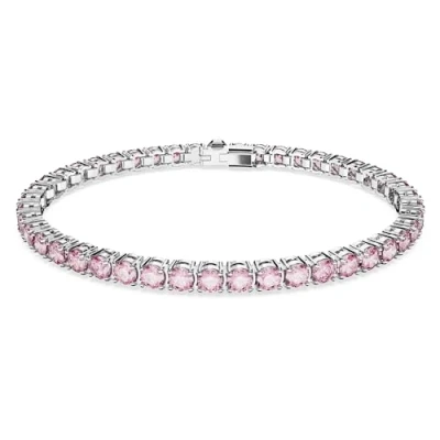 Afbeelding van Swarovski dames MATRIX BRACELET S PURPI/RHS L in de kleur Roze, maat: