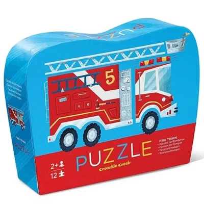 Afbeelding van crocodile creek Puzzel Brandweer auto ( 12 stukjes)