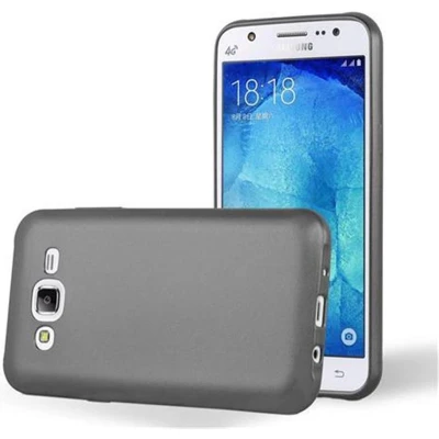 Afbeelding van Cadorabo Hoesje geschikt voor Samsung Galaxy J5 2015 in METALLIC GRIJS Beschermhoes gemaakt van flexibel TPU silicone Case Cover