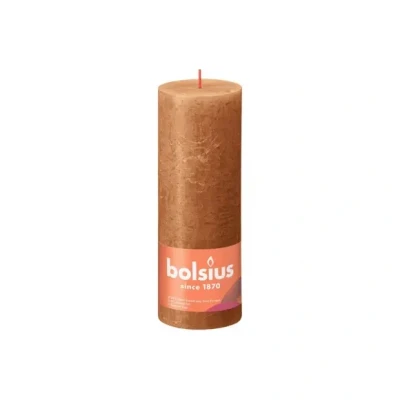 Afbeelding van Rustiek stompkaars 190/68 Spice Brown Bolsius