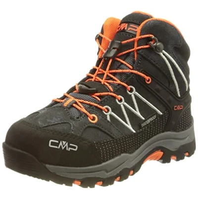 Afbeelding van CMP Rigel MID Trekking WP Unisex Bergschoenen voor kinderen, Maat: 37, Antracite/flash orange Leer en textiel