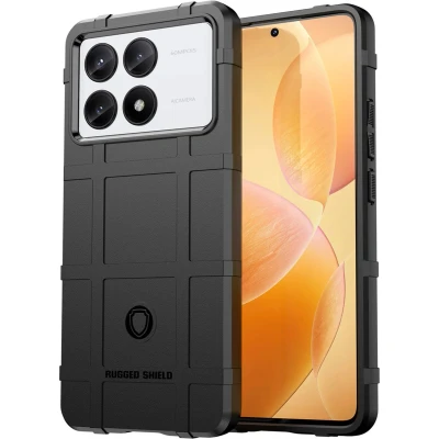 Afbeelding van iMoshion Hoesje Geschikt voor Xiaomi Poco X6 Pro Siliconen Rugged Shield Backcover Zwart