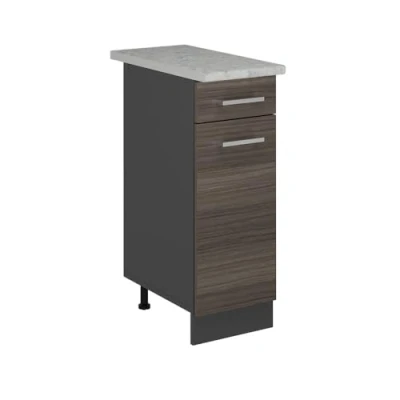 Afbeelding van Vicco Keukenonderkast R Line, Edel grijs/Antraciet, 30 cm WB Marmer