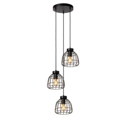 Afbeelding van Lucide FILOX Hanglamp 3xE27 Zwart