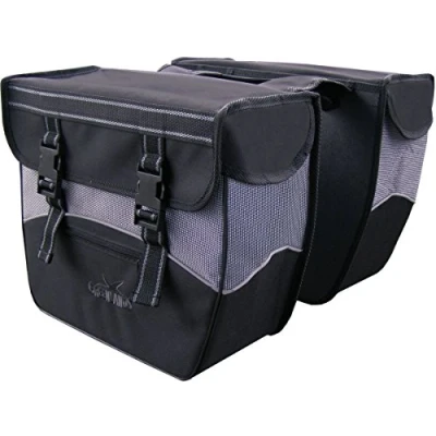 Afbeelding van Dubbele fietstas Greenlands 34 liter 35 x 31 16 cm (2x) zwart/wit