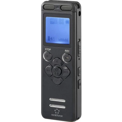 Afbeelding van Renkforce RF DVR E36 Digitaal dicteerapparaat Opnameduur (max.) 70 h Zwart Ruisonderdrukking