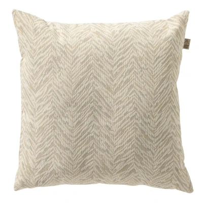 Afbeelding van AUGUSTA Buitenkussen 45x45 cm waterafstotend en uv bestendig gestreept Marshmallow wit beige