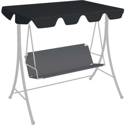 Afbeelding van Vervangingsluifel voor schommelbank 188/168x110/145 cm zwart