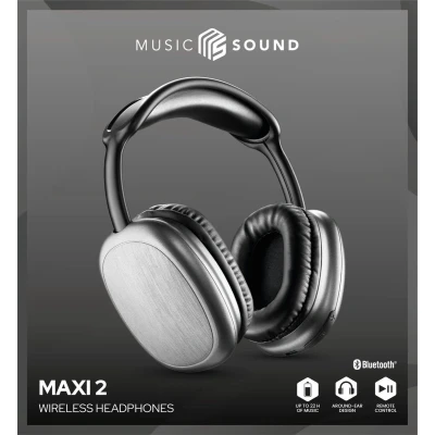 Afbeelding van Music Sound Maxi 2 Headset Draadloos Hoofdband Oproepen/muziek USB Type C Bluetooth Zwart