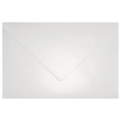 Afbeelding van Netuno 25 stuks parelwitte enveloppen DIN C5 162 x 229 mm 120 g metallic wit grote glanzende voor bruiloft, doop, vormsel, Kerstmis
