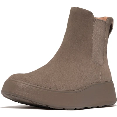 Afbeelding van FitFlop F Mode Suede Flatform Chelsea Boots GRIJS Maat 36