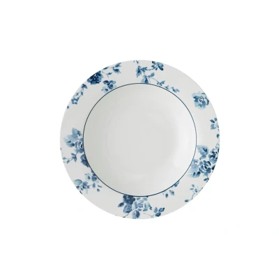 Afbeelding van Laura Ashley Blauw China Rose Set 4 Diepe Borden 22 Cm Wit Porselein