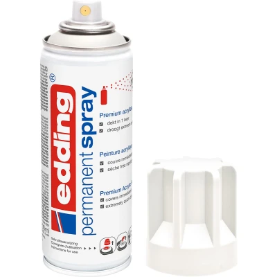 Afbeelding van Verfspuitbus edding 5200 permanent spray mat verkeerswit