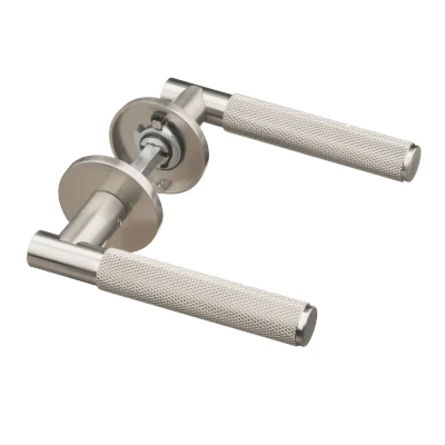 Afbeelding van Ostiumhome® Deurbeslag Deurklink Diamond cut RVS Zilver Arluno