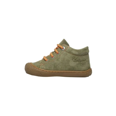 Afbeelding van Naturino Cocoon Sneakers laag voor kinderen, Maat: 24, Militärgrüne Veloursleer