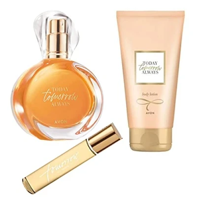 Afbeelding van Avon TTA Tomorrow Serie 3 pack Eau de Parfum 50 ml bodylotion 150 pocket spray voor dames