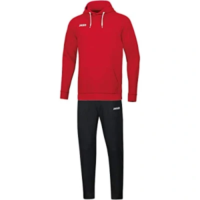 Afbeelding van Joggingpak base met hoody Rood / S